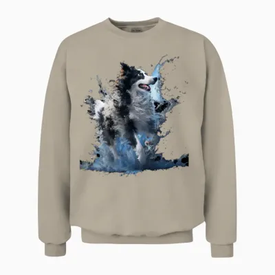Dog Dock Diving Dock Jumping Swimming Unisex Sweatshirt - Sand