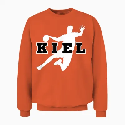 Kiel Handball Mannschaft Verein Fan Schleswig-Holstein Weiss Unisex Sweatshirt - Orange