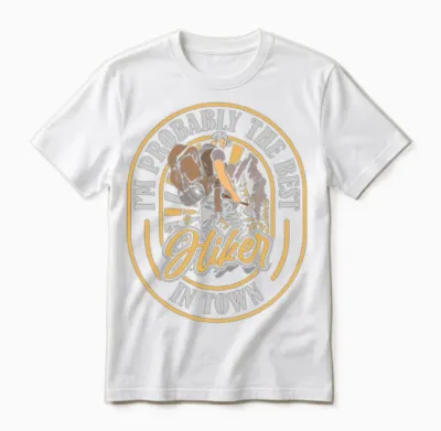 Hiking Hike Funny Unisex T-Shirt - White