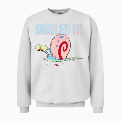 Gary the Snail - Snailed It! Unisex Sweatshirt - White