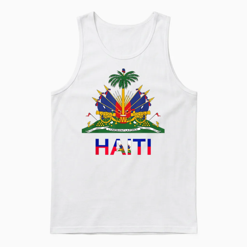 Flag Haiti Day Pride Tradition Born Haitian Creole 2024 T-Shirt, Black, S Unisex Tank Top in White