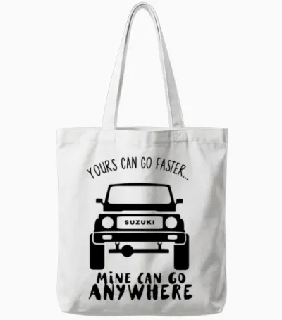 Suzuki Samurai Humorous Tote Bags - White