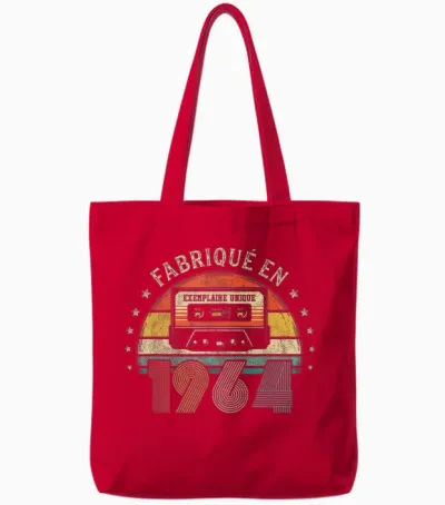 Fabriqué En 1964 Vintage Cassette - Cadeau Anniversaire 1964 Tote Bags - Red