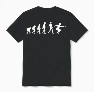 Evolution Pétanque Gift for Petanque Players Evolution T-Shirt, Black Unisex T-Shirt - Black