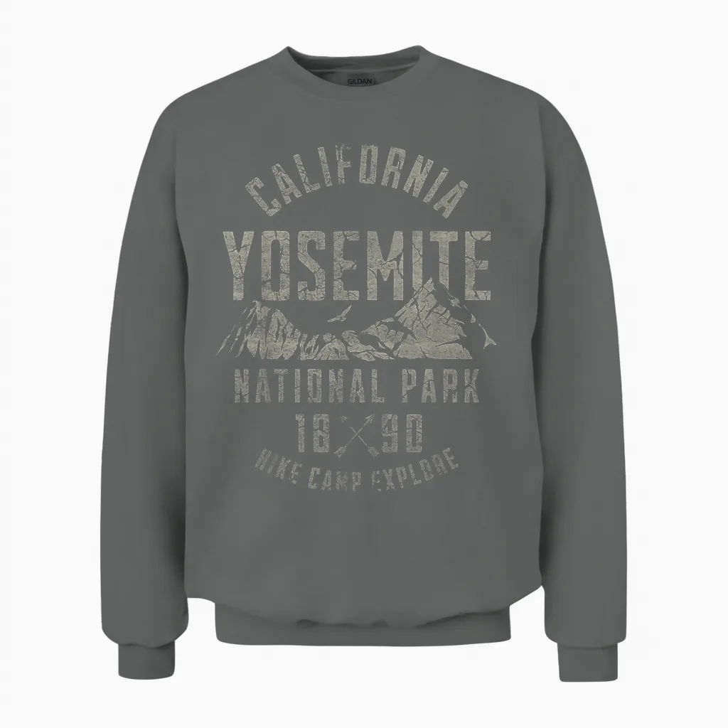 Yosemite National Park - Hiking & Outdoors Unisex Sweatshirt in Graphite Heather