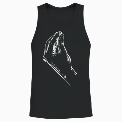 Funny Italian Hand Gesture Italy Italiano Unisex Tank Top - Black