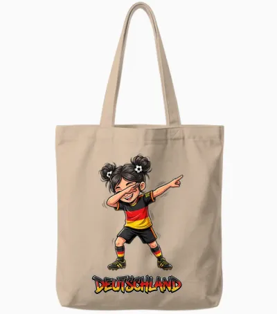 Flagge Deutschland Mädchen Dab Tanz Tote Bags - Natural