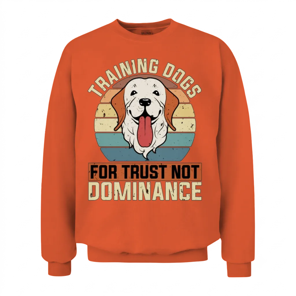 Dog Trainer Training Dogs for Trust Dog Agility Unisex Sweatshirt - Orange