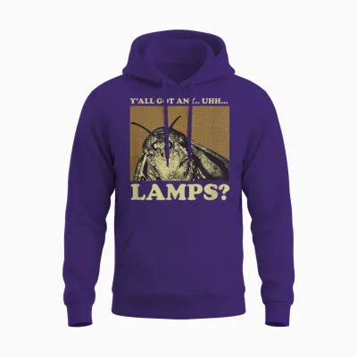 Y'all Got Any Lamps Moth Meme Lamp Shirt for Men Women Unisex Hoodie - Purple