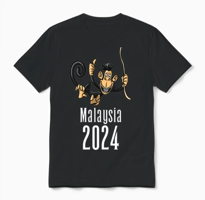 Malaysia 2024 Unisex T-Shirt in Black