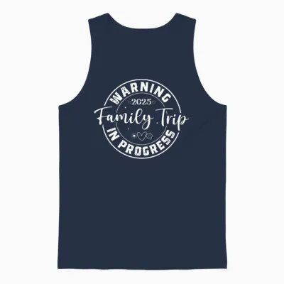 Family Trip in Progress 2025 Unisex Tank Top - Navy