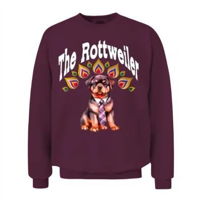 Rottweiler Dog Unisex Sweatshirt - Maroon