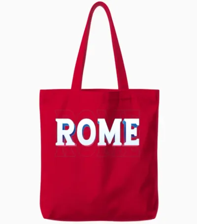 Retro - Rome Tote Bags - Red