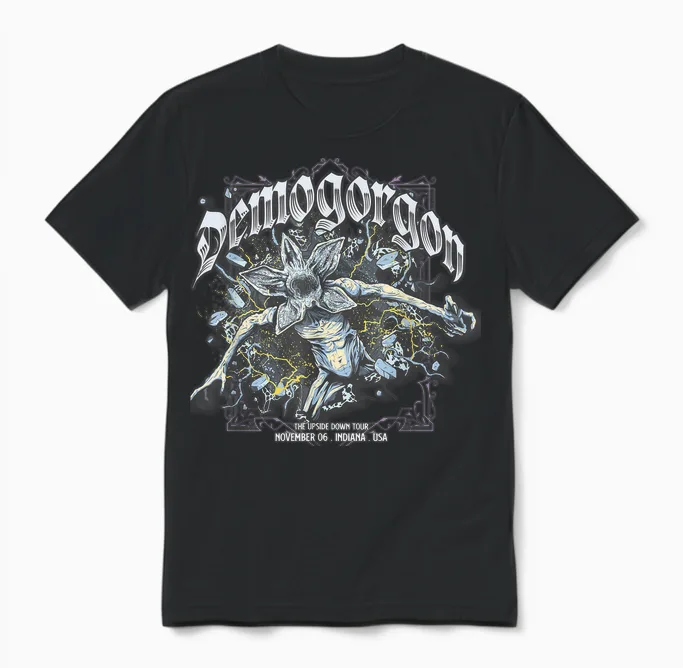 Stranger Things Demogorgon Band Unisex T-Shirt in Black