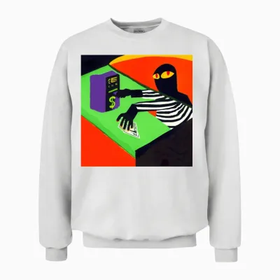 How to Take Money from a Cash Register Unisex Sweatshirt - White