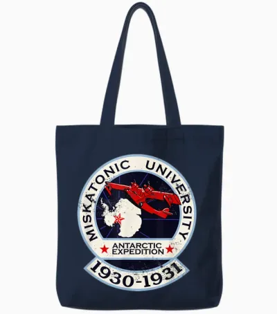 Miskatonic University Antarktic Expedition Tote Bags - Navy