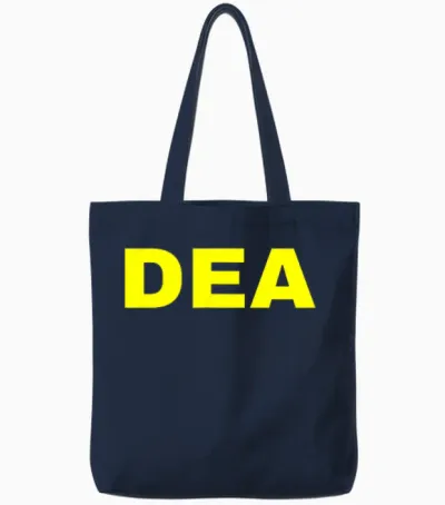 Dea Agent Drug Enforcement Administration Vorderdruck Gelb Tote Bags - Navy