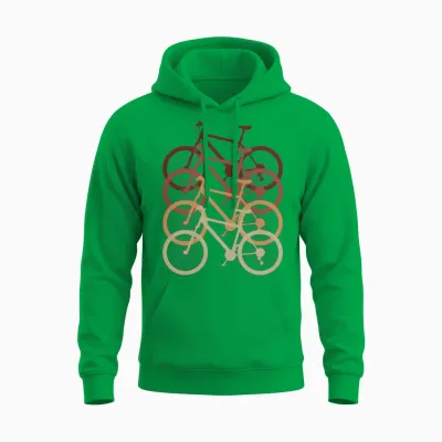 Vintage Bike Unisex Hoodie - Irish Green
