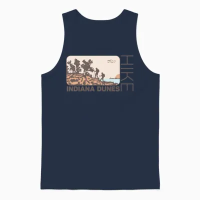 Hike Indiana Dunes Unisex Tank Top - Navy