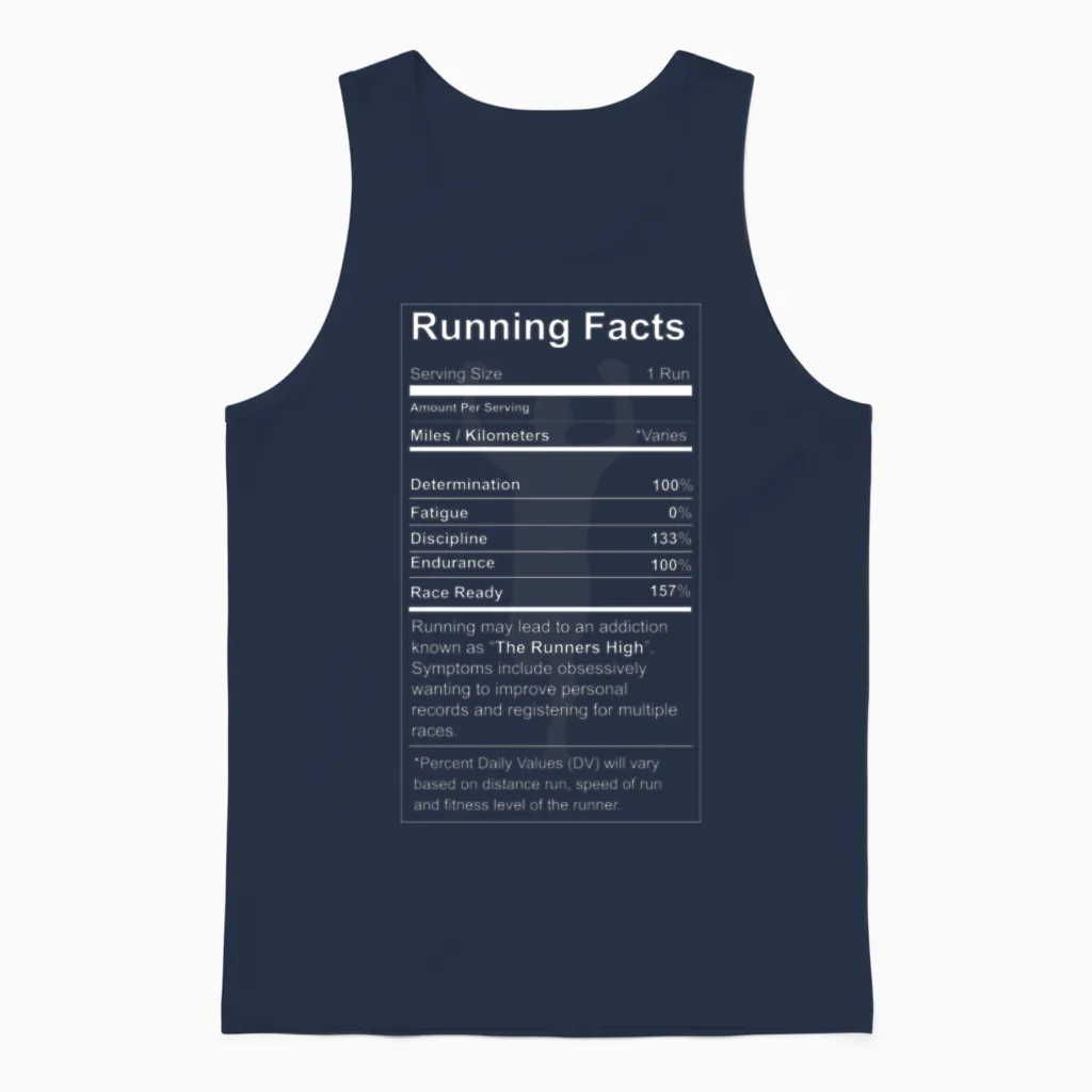 Running - All Running Facts Awesome Unisex Tank Top in Navy