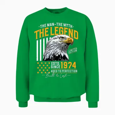 Jahrgang 1974 Mann Mythos Legende Geburtstag Unisex Sweatshirt - Irish Green