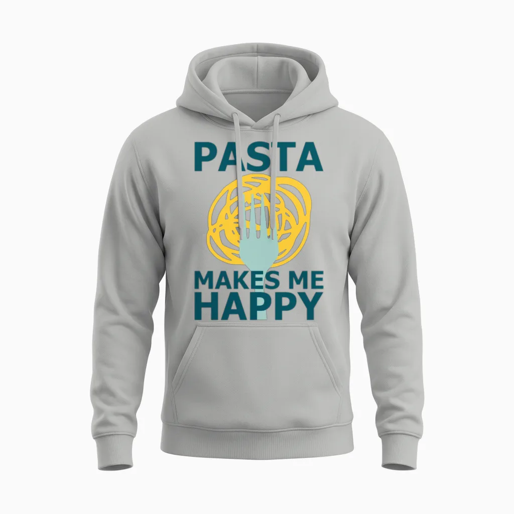 Funny Pasta Slogan Unisex Hoodie in Ash