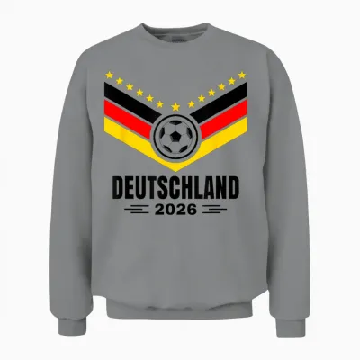 Deutschland Jungen Kinder Männer Jugend Deutschland 2026 Unisex Sweatshirt - Sport Grey