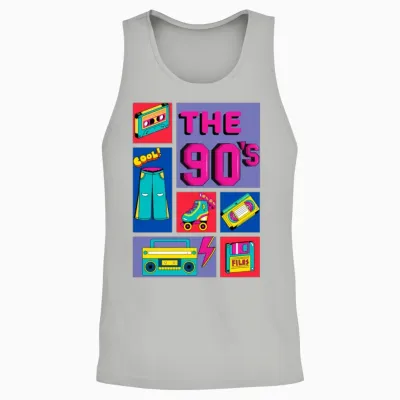 The 90's Retro Unisex Tank Top - Ash