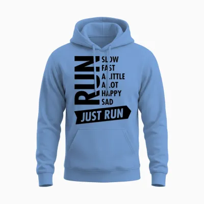 Just Run Unisex Hoodie - Carolina Blue