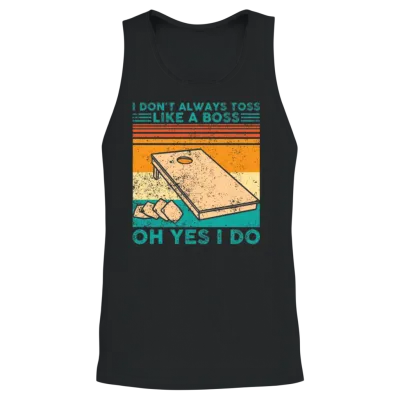 Funny Cornhole Unisex Tank Top - Black