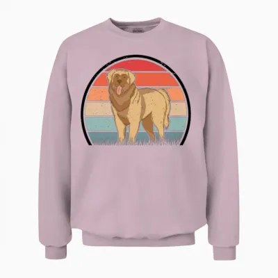 Leonberger Retro Unisex Sweatshirt - Light Pink