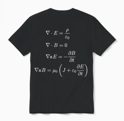 Maxwell's Equations Differential Science and Math T-Shirts Unisex T-Shirt - Black