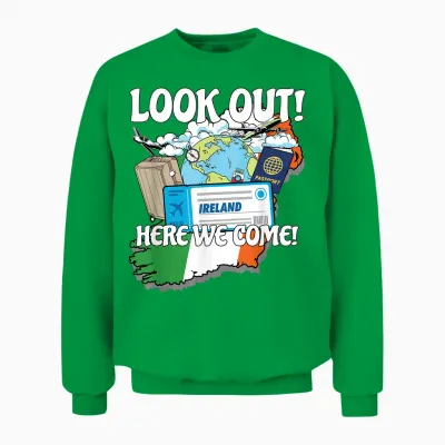 Schauen Sie Sich Irland An, Wir Kommen Passende Familienurlaubsreise Unisex Sweatshirt - Irish Green