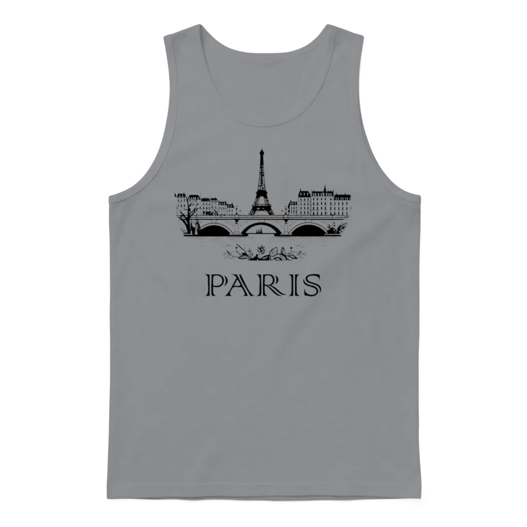 Paris Unisex Tank Top - Sport Grey