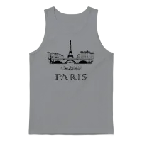 Paris Unisex Tank Top - Sport Grey – 1