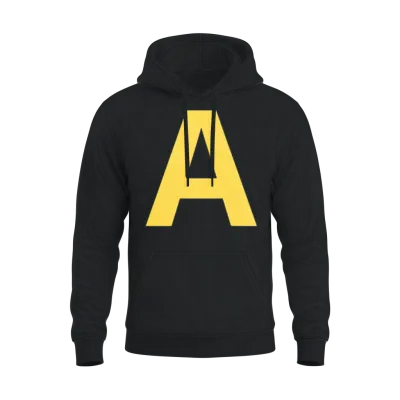 Letter a Funny Chipmunk Group Matching Halloween Unisex Hoodie - Black