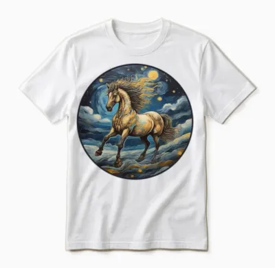 Horses Running Unisex T-Shirt - White