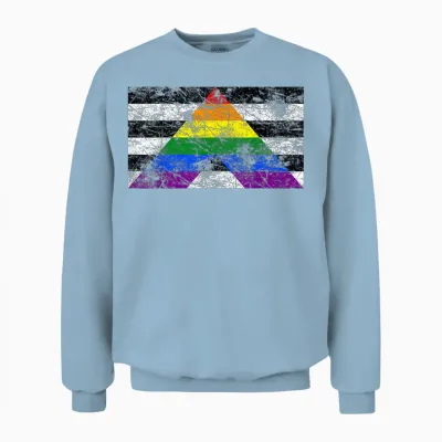 Gerade Ally Flagge Unisex Sweatshirt - Light Blue