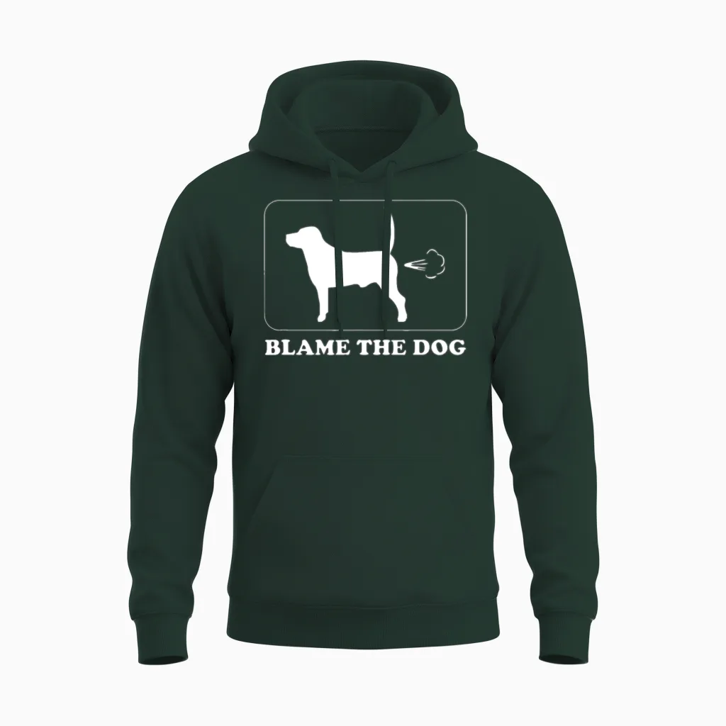 Blame the Dog - Funny Dog Fart - Dog Owner Unisex Hoodie in Forest