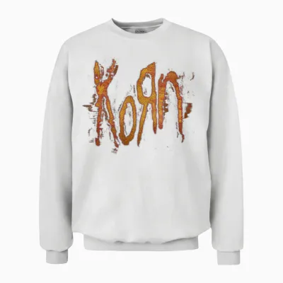 Korn Fire-Logo Unisex Sweatshirt - White