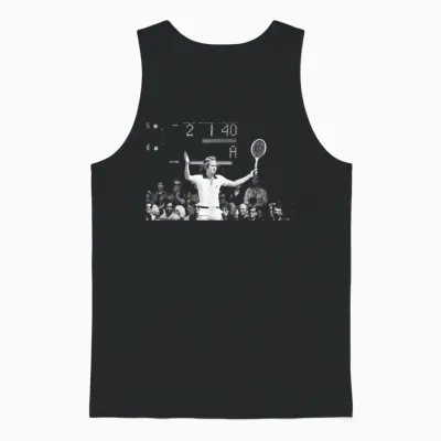 Wimbledon Tennis 1977 John Mcenroe Complains to T-Shirt, Black, S Unisex Tank Top - Black