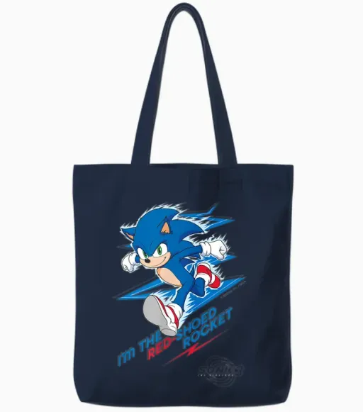 Sonic the Hedgehog: Movie 3 Tote Bags in Navy