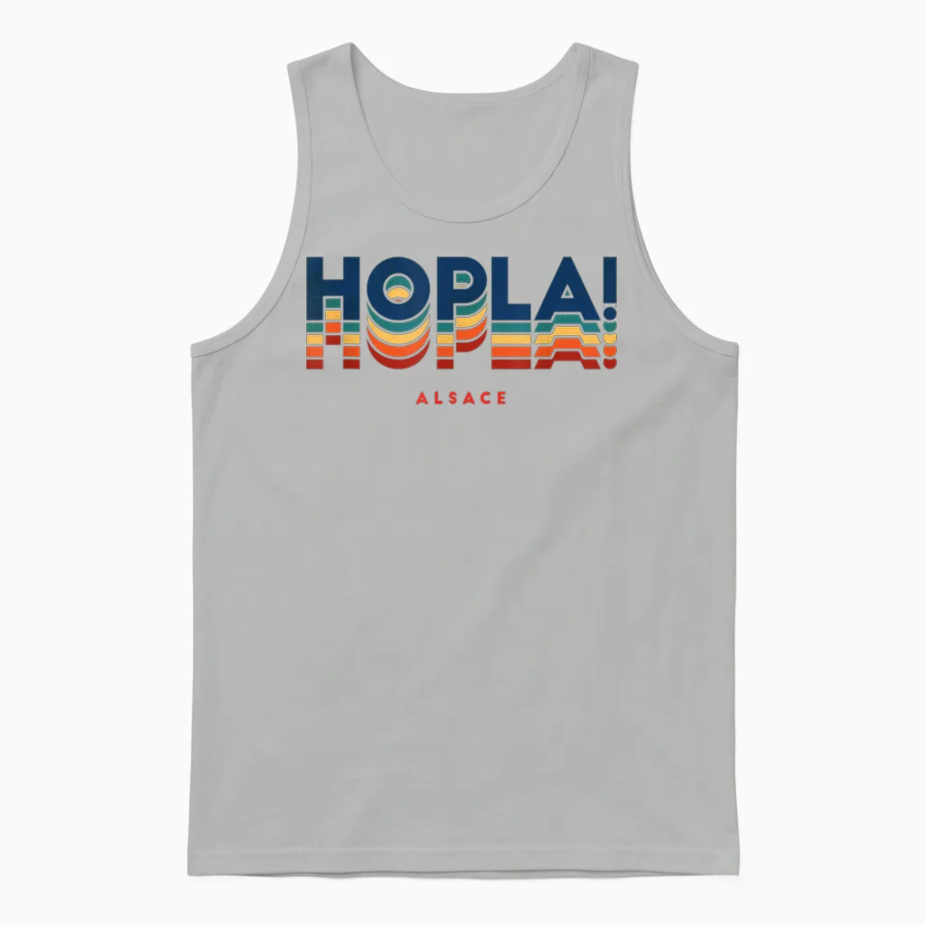 Hopla! Alsatian Vocabulary Gift Idea Alsace Alsatian Unisex Tank Top in Ash