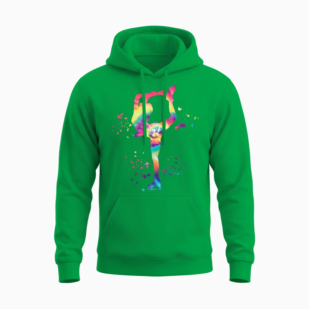 Figure Skating Figure Skating Colourful Girls Ice Skating Unisex Hoodie in Irish Green