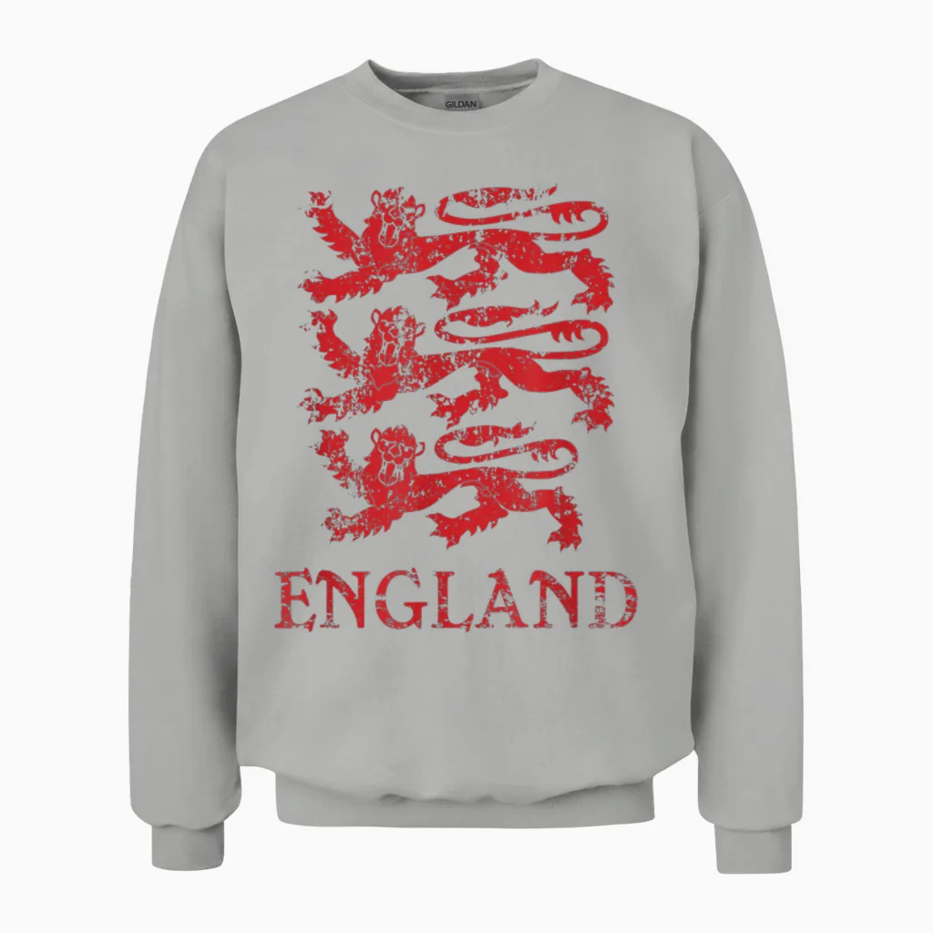 England-Löwen-Symbol Englischer Stolz Unisex Sweatshirt in Ash