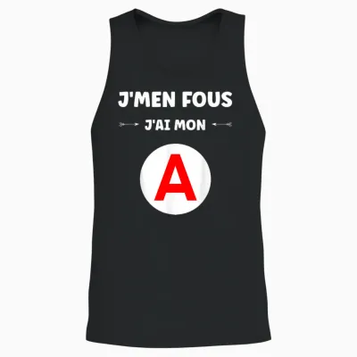 Jeune Humour Licence De Conduire Je M'en Fous J'ai Mon A Unisex Tank Top - Black