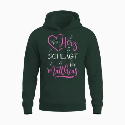Mein Herz Schlägt Für Matthias I Love Ich Liebe Matthias Unisex Hoodie - Forest
