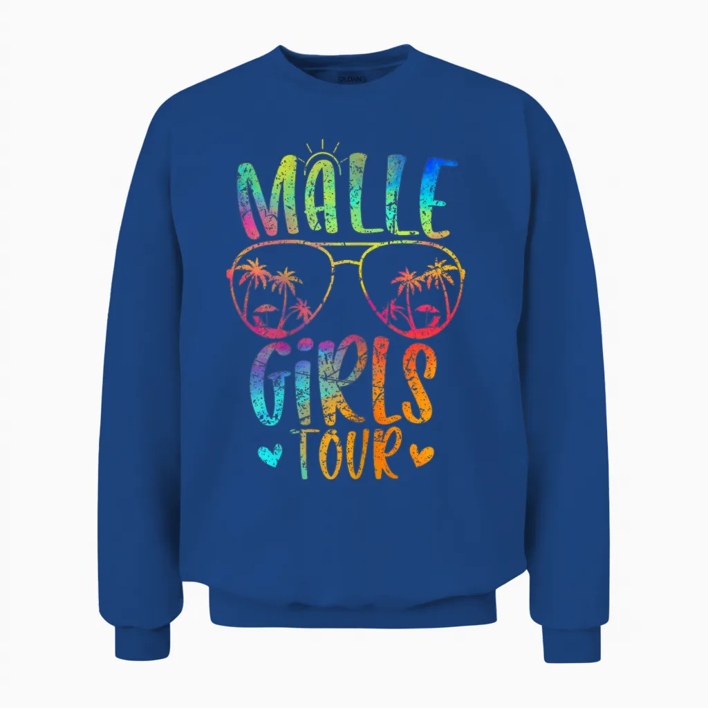 Malle Girls Tour Mädelsabend Mallorca Party Urlaub Unisex Sweatshirt in Royal