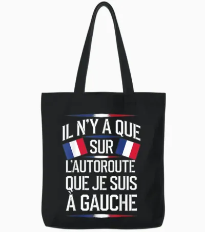 Que Sur Autoroute a Gauche Bardella Rassemblement 2027 T-Shirt, Black, S Tote Bags - Black