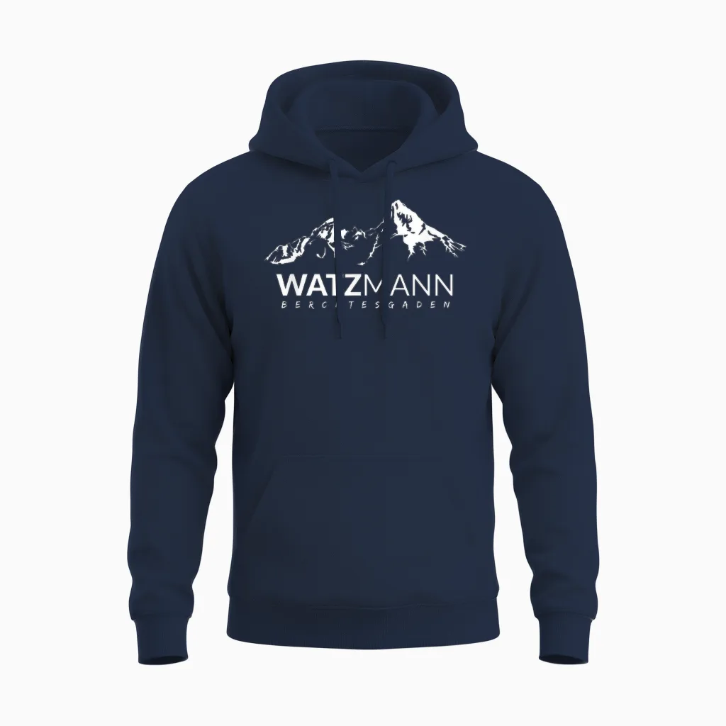 Bergsteiger Berg Watzmann in Berchtesgaden Am Königssee Unisex Hoodie in Navy